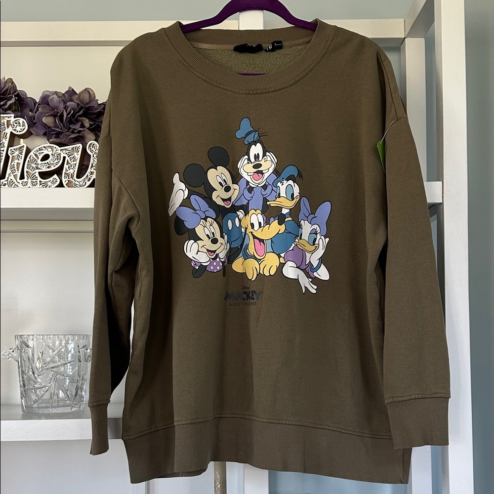 Bundle 5 items @ 25$, pay only 75$ - Disney Women's Olive Green Sweater